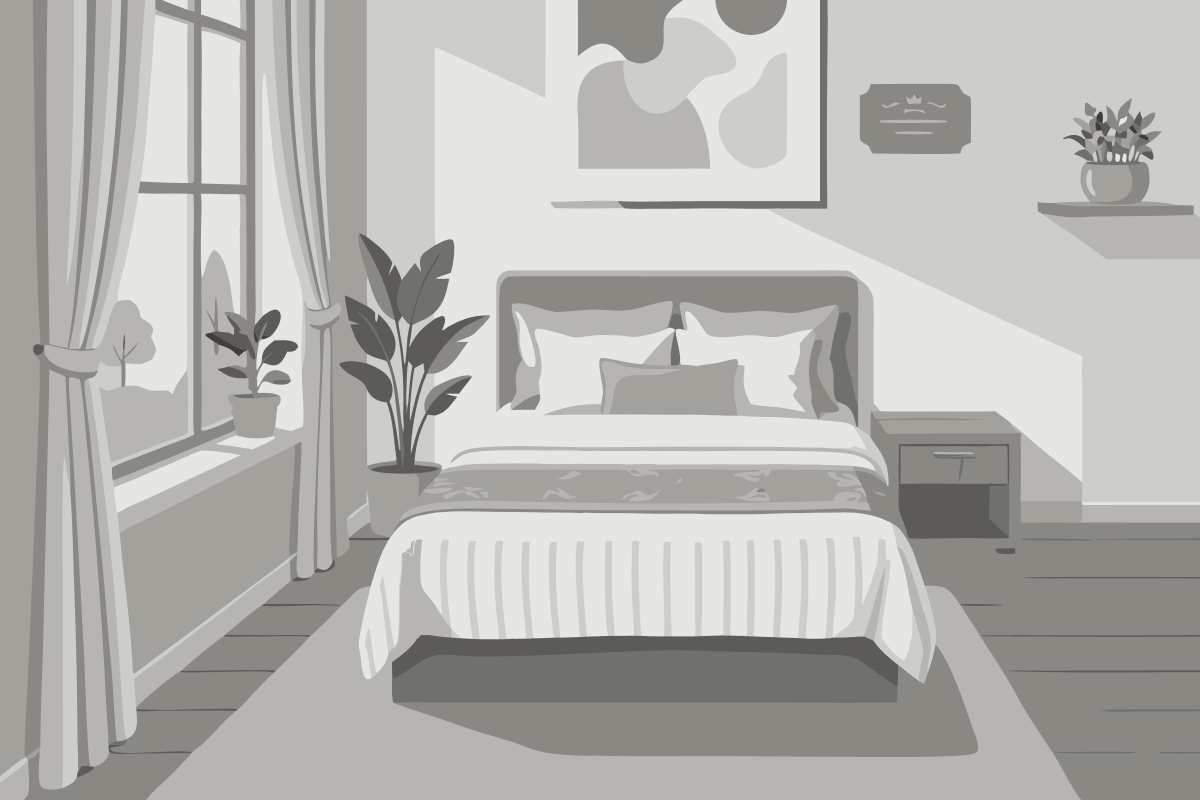Quarto Individual com Banheiro Compartilhado